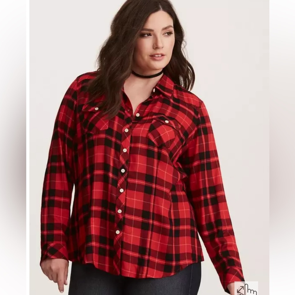 Torrid Challis Button Down Flannel